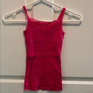 Cherokee Fuchsia Lace Trim Camisole